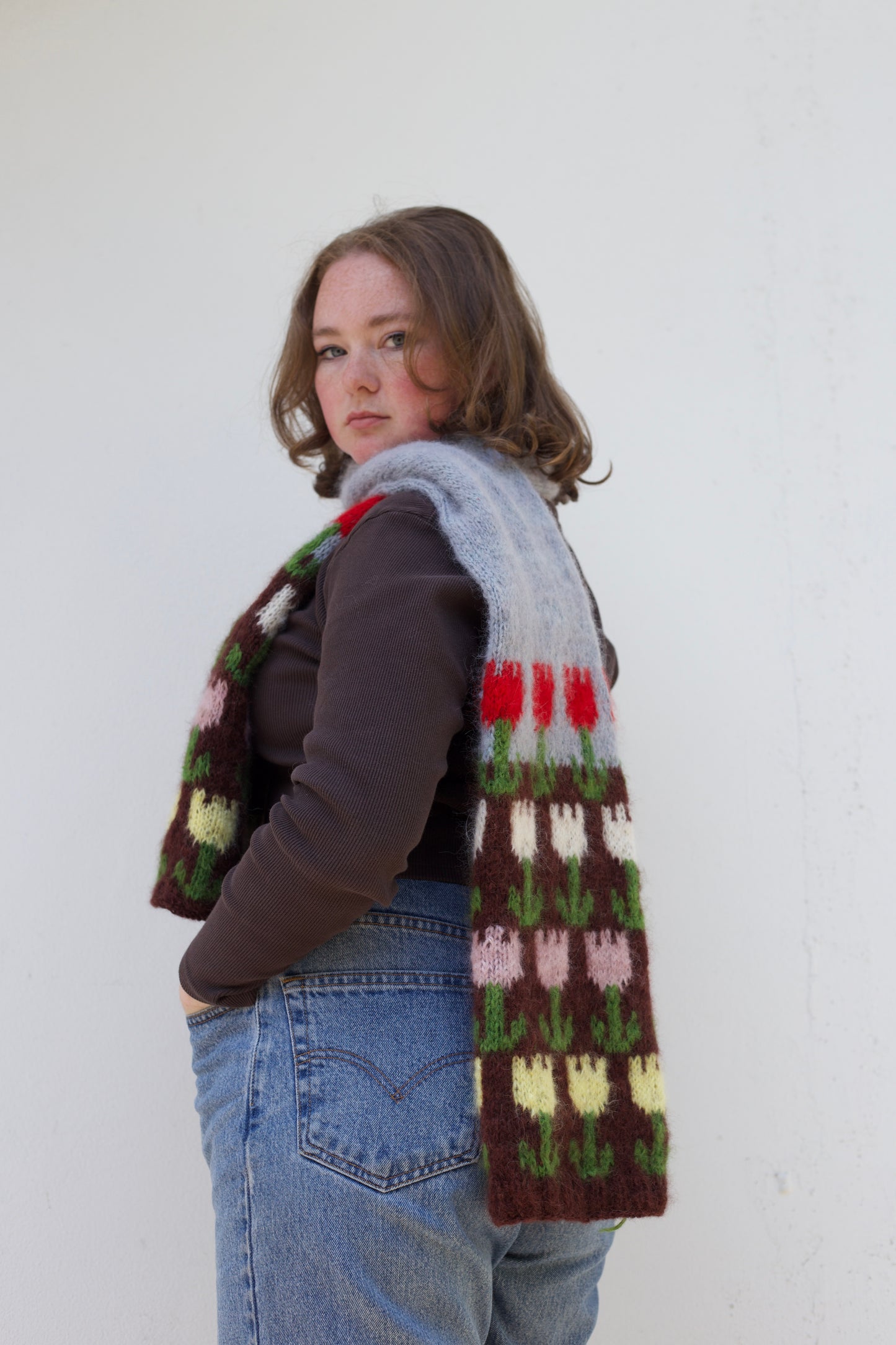 Tulip Farm Scarf - Digital Pattern